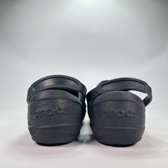Crocs Mercy Work Clogs Black Slip On Shoes Comfort Lightweight Women’s Size 7 - Picture 5 of 10